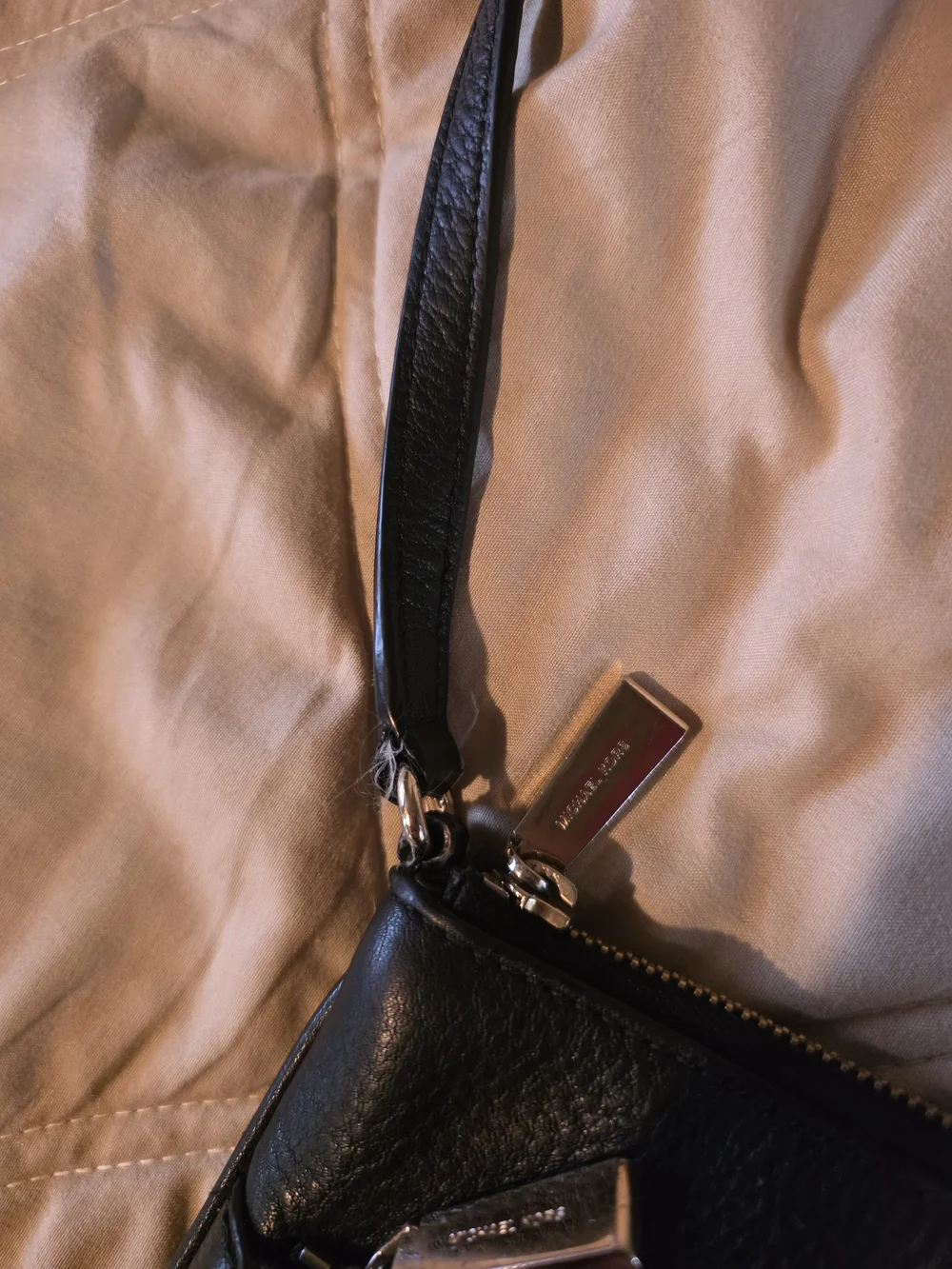 Michael Kors Black Pebbled Leather Crossbody Purse